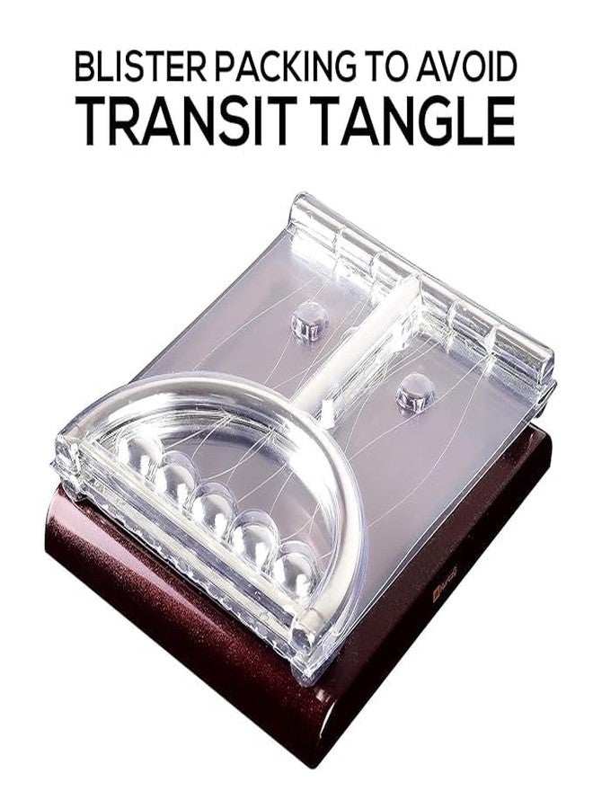 DORLANK Newton Cradle Pendulum | Metal Perpetual Motion Toy & Swing Balance Collision 5 Ball | Figurine Physics Gadget with Polished Plastic Base & Nylon Strings for Office Desk (Multicolur) - Image 4